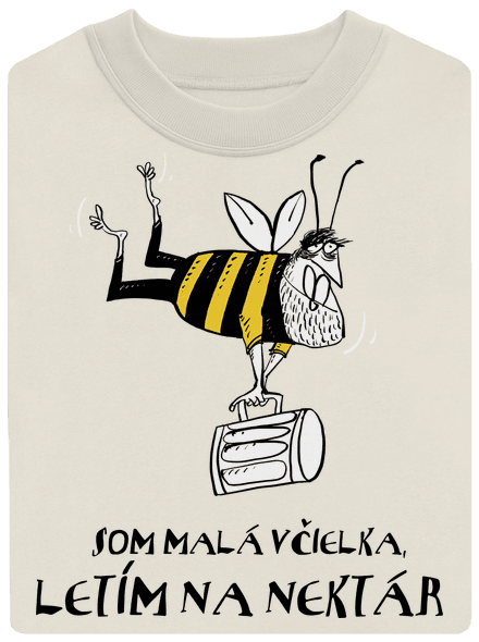 Malá včielka unisex mikina bez kapucne Off White