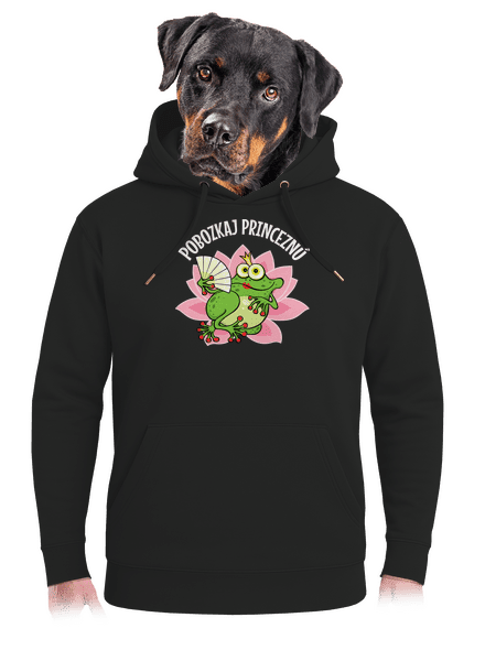 Pobozkaj princeznú a princa unisex mikina premium Dark Black