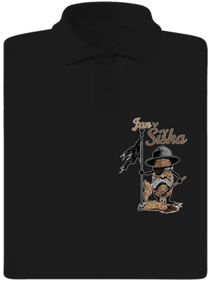 Jan Šiška pánska polokošeľa Black