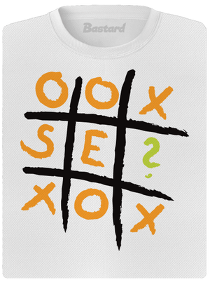 Piškvorky dámske športové tričko White