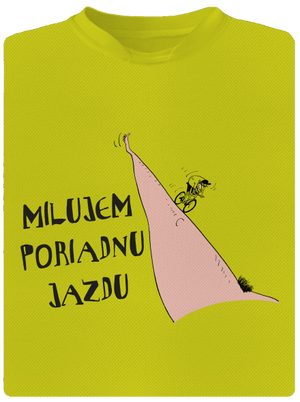 Milujem jazdu pánske športové tričko Neon Yellow