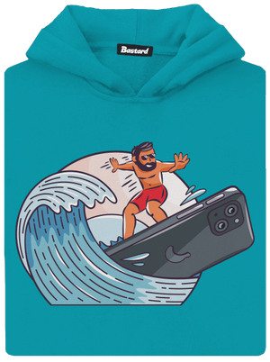 Som surfer detská mikina klokanka Hawaiian Blue