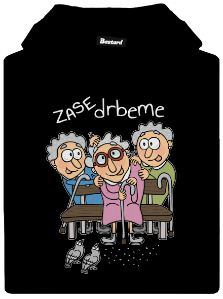 Zase drbeme pánska mikina klokanka Black