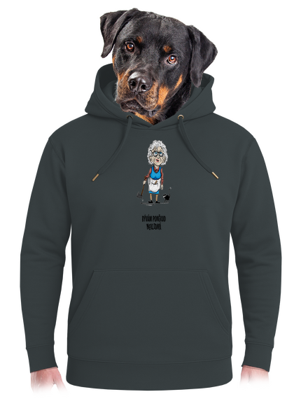 Neklidná - vlastný text unisex mikina premium Charcoal