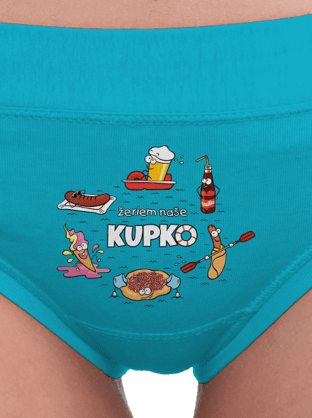 Slovenské kupko dámske nohavičky Turquoise