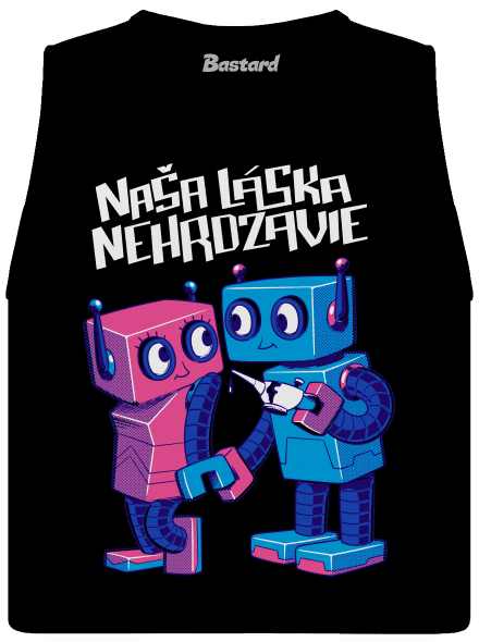 Roboti dámske tielko voľné Black