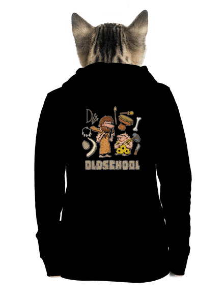 Oldschool dámska mikina na zips Black