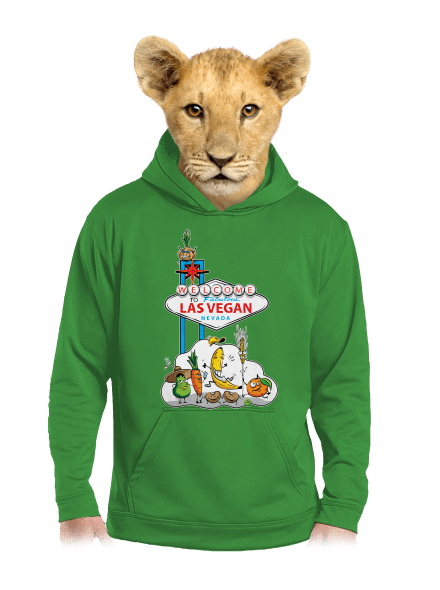 Las Vegan detská mikina klokanka Kelly Green AWD