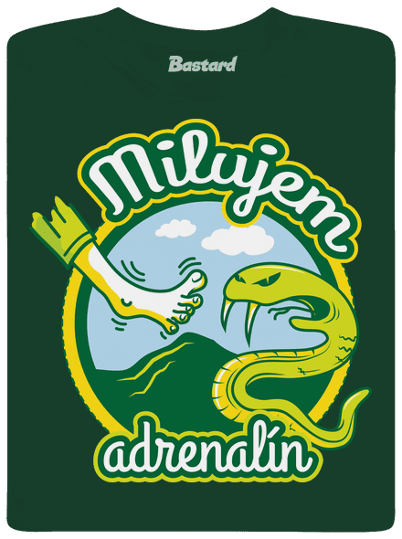 Milujem adrenalín detské tričko Bottle Green