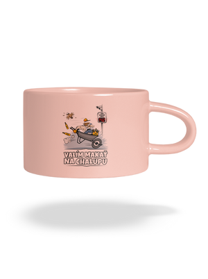 Valím na chalupu hrnček makronka Pink Macaron