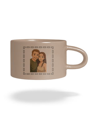 Ghibli efekt z vlastnej fotky hrnček makronka Brown Macaron