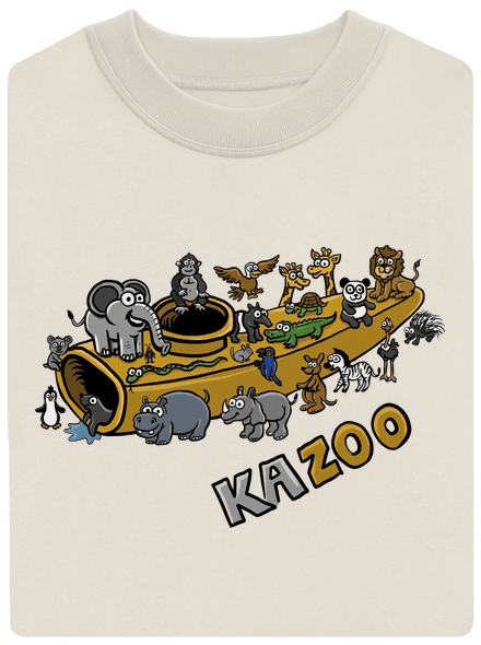 KaZoo unisex mikina bez kapucne Off White