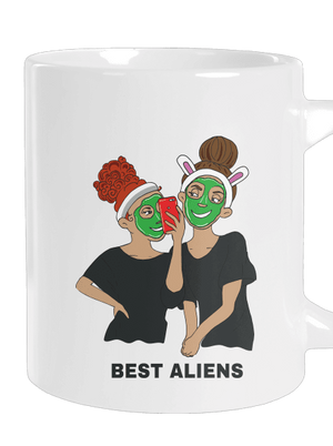 Best aliens veľký hrnček White