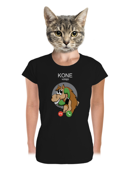 Kone volajú dámske tričko prémium Black