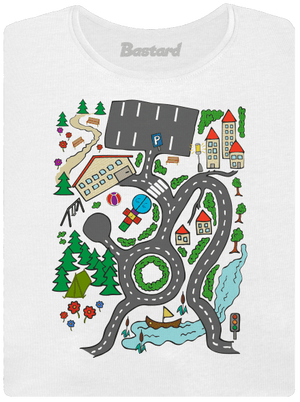 Cesta dámske tričko s lemom White