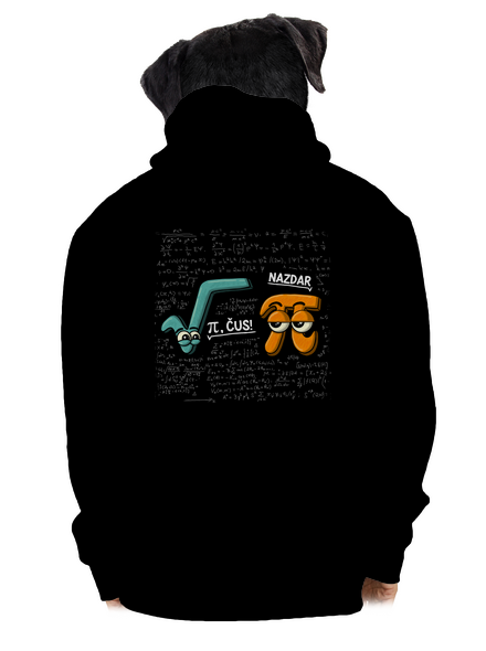 Pí, čus! pánska mikina na zips Black