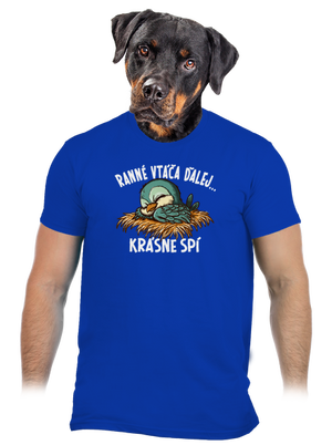Ranné vtáča spí pánske tričko Royal Blue