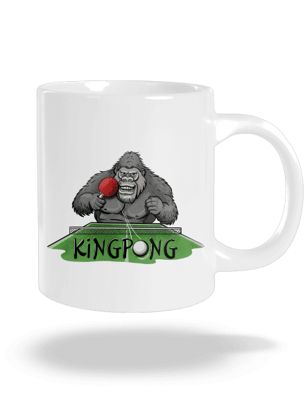 King pong veľký hrnček White