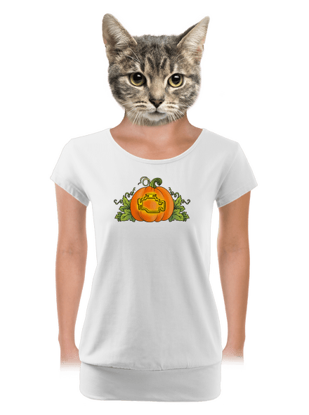 Strašidelný Halloween dámske tričko s lemom White