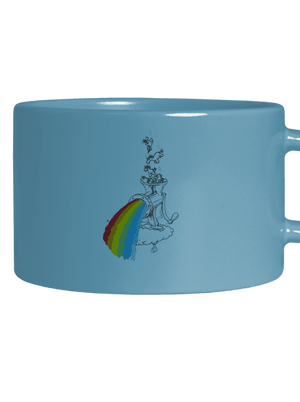 Ako vzniká dúha hrnček makronka Blue Macaron