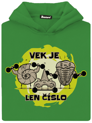 Vek je len číslo detská mikina klokanka Kelly Green AWD