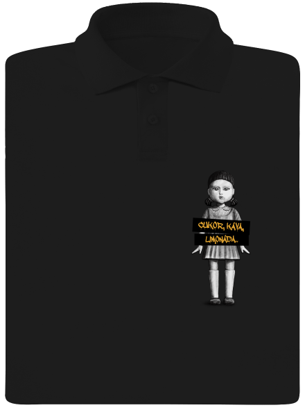 Cukor, káva, limonáda pánska polokošeľa Black