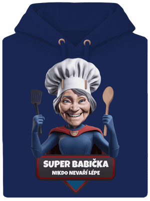 Super babička unisex mikina premium Navy