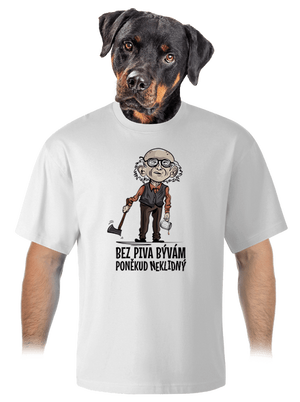 Neklidný bez piva unisex tričko oversized White