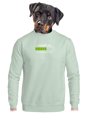 Premýšľam unisex mikina bez kapucne Blush Mint