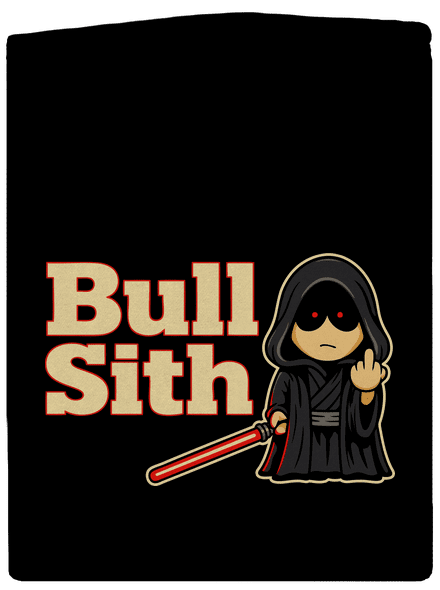 Bull sith pánska mikina na zips Black