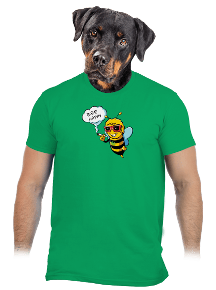 Bee happy pánske tričko Kelly Green