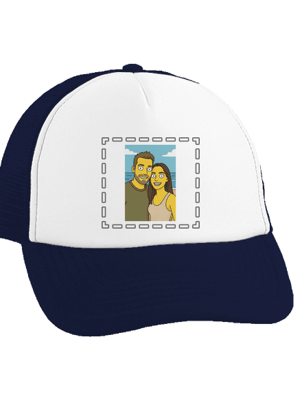Simpsonovi z vlastnej fotky šiltovka truckerka French Navy cap