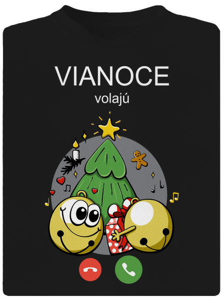 Vianoce volajú pánske športové tričko Black