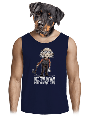 Neklidný bez piva pánske tielko French Navy