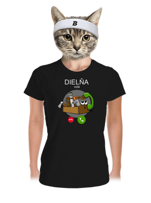 Dielňa volá dámske športové tričko Black
