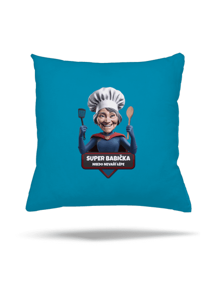 Super babička vankúš Blue Turquoise