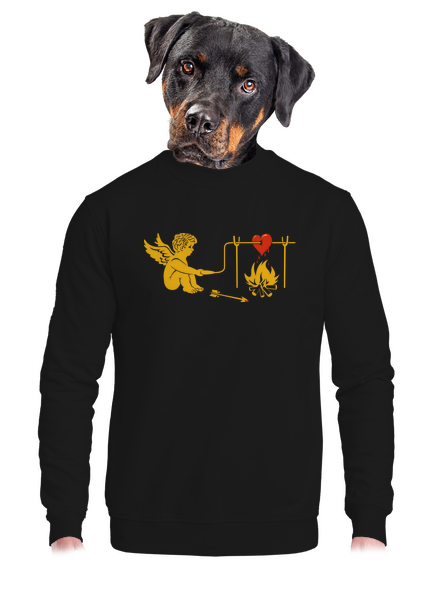 Amorek unisex mikina bez kapucne Black