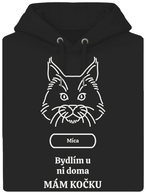 Nemôžem, mám mačku unisex mikina premium Dark Black