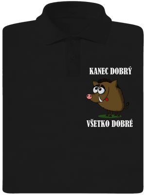 Kanec dobrý pánska polokošeľa Black