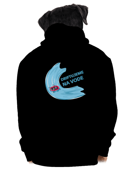 Driftujeme na vode pánska mikina na zips Black