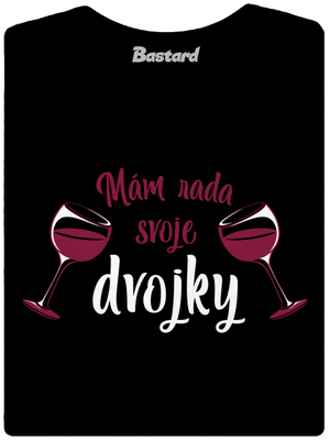 Dvojky dámske tričko s lemom Black