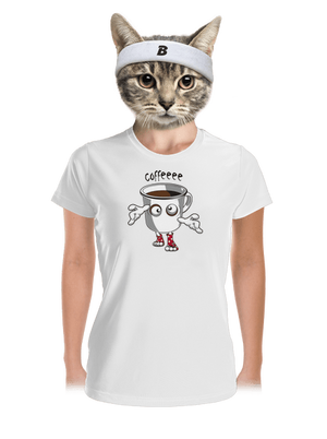 Zombie kafe dámske športové tričko White