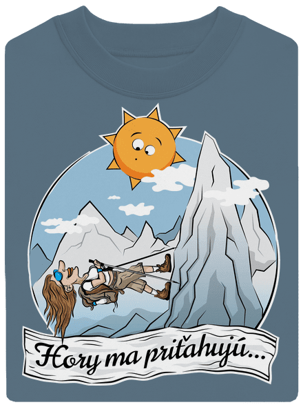 Hory ma priťahujú unisex mikina bez kapucne Nordic Blue