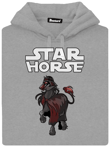 Star horse pánska mikina klokanka Light Melange