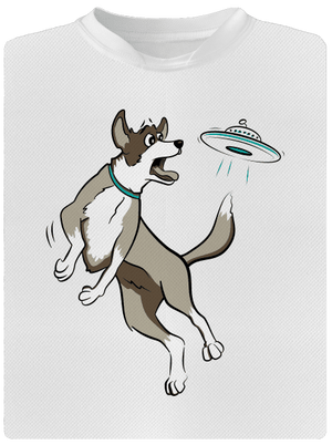 Lietajúci tanier detské športové tričko White