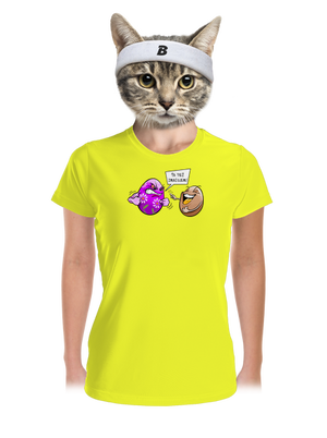 Zmaľujem ťa dámske športové tričko Neon Yellow