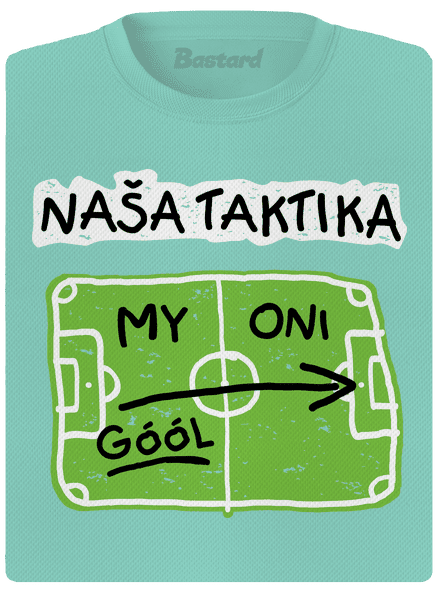 Naša futbalová taktika dámske športové tričko Mint Mal
