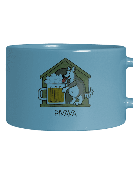 Pivava hrnček makronka Blue Macaron