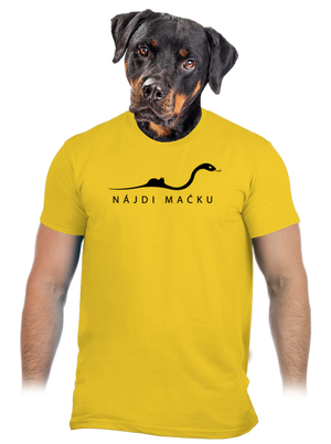 Nájdi mačku pánske tričko Gold