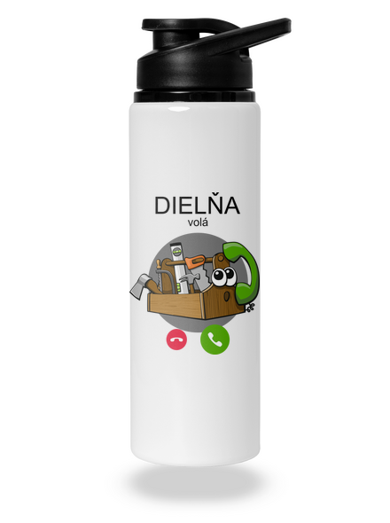 Dielňa volá flaša na vodu White